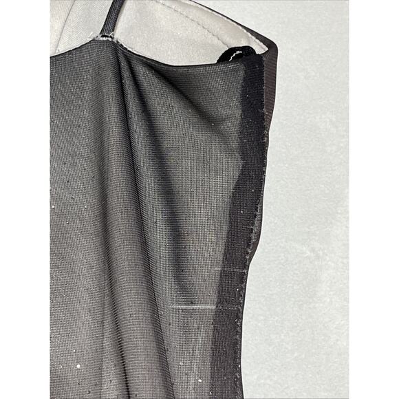 Onyx Nite Chiffon Sparkle Gown 4 Purple Gray Ombre Formal Dress Ruched Elegant - Picture 9 of 16